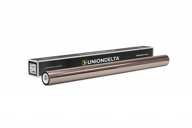 Самоклеящаяся спаттерная пленка Uniondelta Deltafilm SPUTTER BRONZE VLT 35%, 2 MIL, 1,52*30 м, 50 мкм, медный