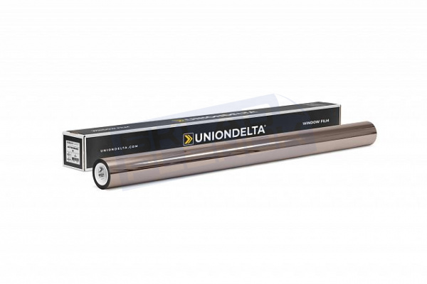 Самоклеящаяся спаттерная пленка Uniondelta Deltafilm SPUTTER BRONZE VLT 50%, 2 MIL, 1,52*30 м, 50 мкм, медный