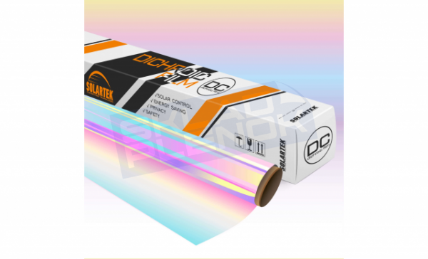 Декоративная дихроичная пленка Solartek DC DICHROIC FILM 2MIL, 1,38*30 м, 63 мкм, PET, розово-синий
