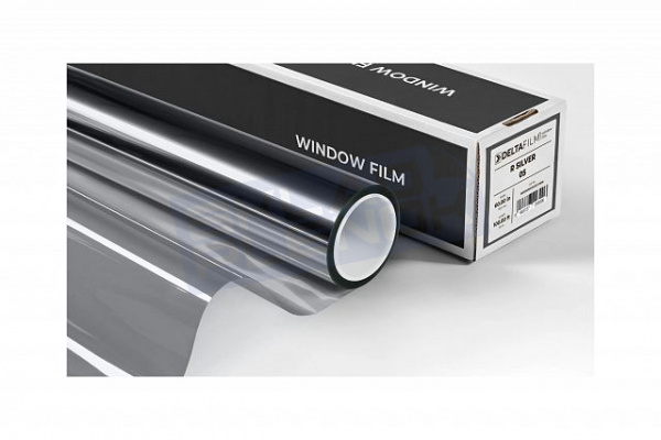 Самоклеящаяся зеркальная пленка Uniondelta Deltafilm R SILVER VLT 05%, 2 MIL, 1,52*30 м, 60 мкм, серебряный