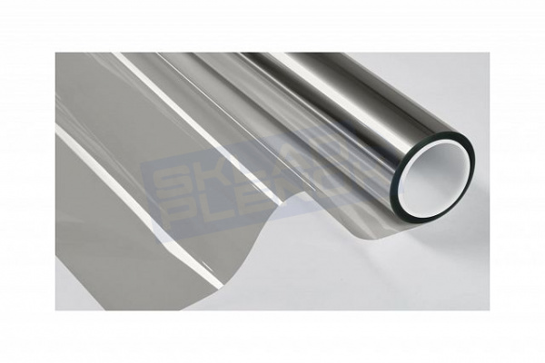 Самоклеящаяся зеркальная пленка Uniondelta Deltafilm TITANIUM VLT 20%, 2 MIL, 1,52*30 м, 50 мкм, серебряный