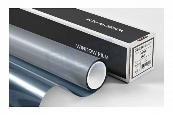 Декоративная пленка Uniondelta Deltafilm MATTE GRAY 2 MIL, 1,52*30 м, 65 мкм, VLT 33%, PET, матовый, серый