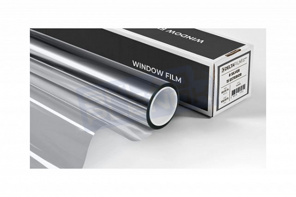 Самоклеящаяся зеркальная пленка Uniondelta Deltafilm R SILVER EXTERIOR VLT 15%, 2 MIL, 1,52*30 м, 60 мкм, серебряный