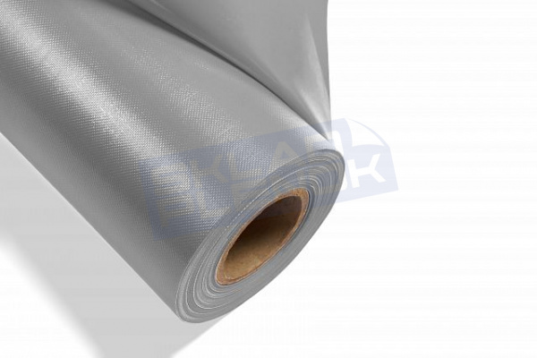 Тентовая ткань ПВХ Nordfox, 650 г/м2, серый, RAL 7045, 2,5*65 м, 1000*1000, 20*20, полуглянец, UV