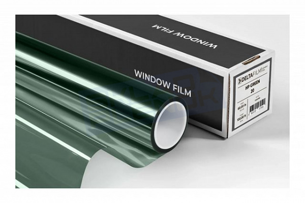 Солнцезащитная архитектурная пленка Uniondelta Deltafilm HP GREEN 20 2 MIL, 1,52*30 м, 55 мкм, VLT 20%, PET, зеленый