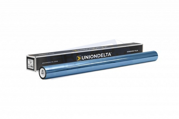 Самоклеящаяся зеркальная пленка Uniondelta Deltafilm R BLUE VLT 15%, 2 MIL, 1,52*30 м, 50 мкм, синий