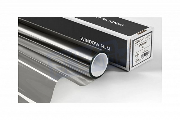 Самоклеящаяся зеркальная пленка Uniondelta Deltafilm TITANIUM VLT 5%, 2 MIL, 1,52*30 м, 50 мкм, серебряный