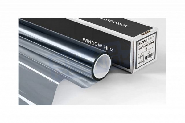 Самоклеящаяся спаттерная пленка Uniondelta Deltafilm SPUTTER NICHROME VLT 35%, 2 MIL, 1,52*30 м, 50 мкм, свинцовый