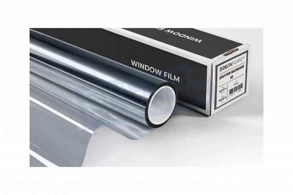 Самоклеящаяся спаттерная пленка Uniondelta Deltafilm SPUTTER NICHROME VLT 50%, 2 MIL, 1,52*30 м, 50 мкм, свинцовый