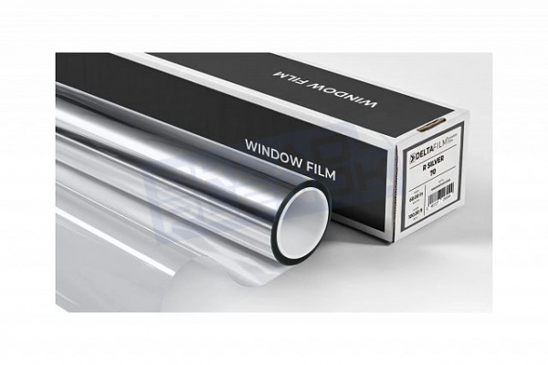 Самоклеящаяся зеркальная пленка Uniondelta Deltafilm R SILVER VLT 70%, 2 MIL, 1,52*30 м, 60 мкм, серебряный