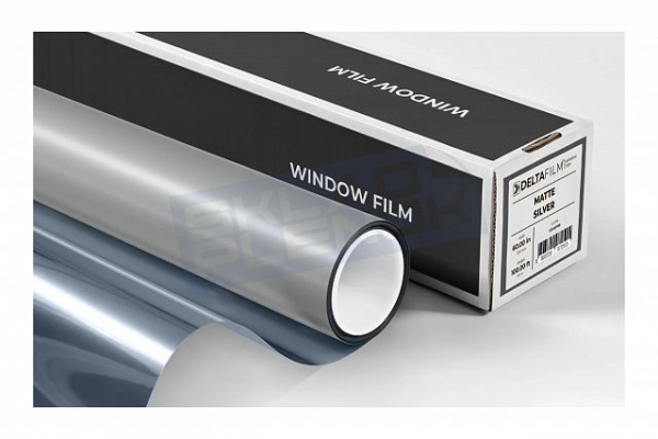 Декоративная пленка Uniondelta Deltafilm MATTE SILVER 2 MIL, 1,52*30 м, 65 мкм, VLT 17%, PET, матовый, серебряный
