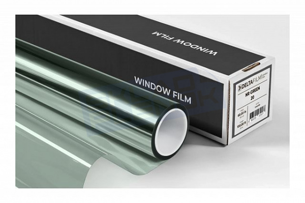 Солнцезащитная архитектурная пленка Uniondelta Deltafilm NR GREEN 20 1 MIL, 1,52*30 м, 35 мкм, VLT 20%, PET, зеленый